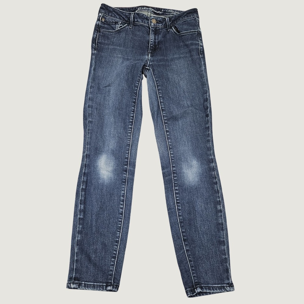 Eddie Bauer Skinny Jeans Womens 6 Blue Slightly Curvy Denim Casual Stretch